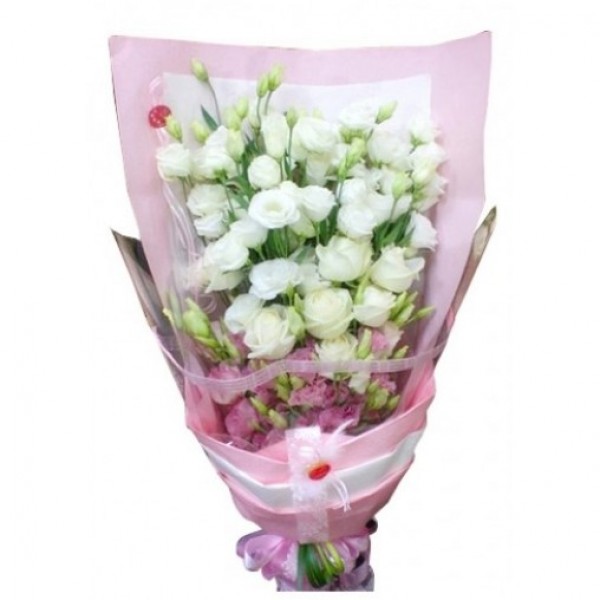 White Eustoma Bouquet